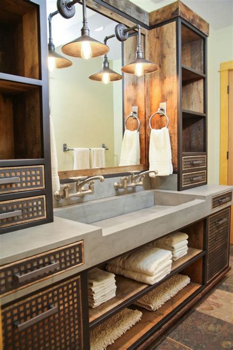 How to decorate a stylish and functional industrial bathroom? | Deavita