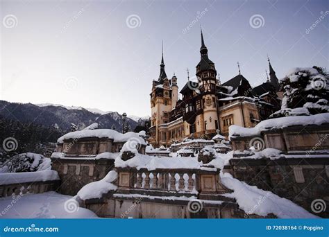 Peles Castle in Romania during the Winter Stock Photo - Image of expedition, adventure: 72038164