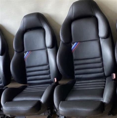 BMW E36 M3 Vader Seat Covers (Charcoal Black) 1994-1999 New Replacement Leather | eBay