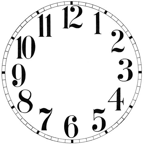 15 Clock Face Images - Print Your Own! - The Graphics Fairy