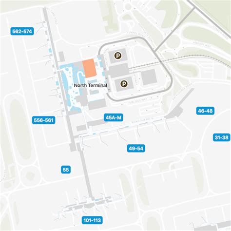 London Gatwick Airport LGW North Terminal Map