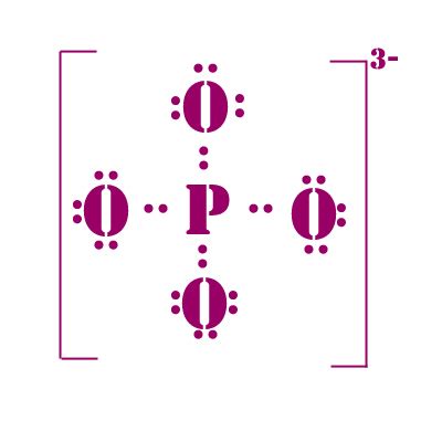 Lewis structure of phosphate ion:Biochemhelp