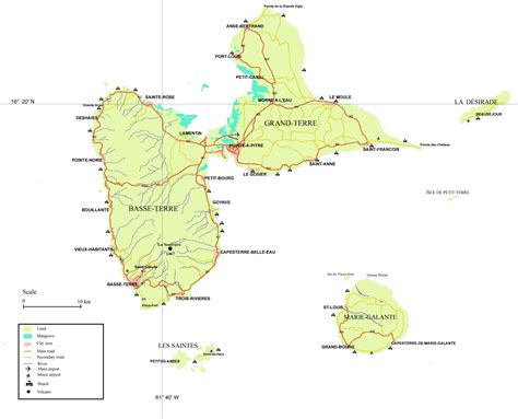 Map Guadeloupe - Mapsof.Net