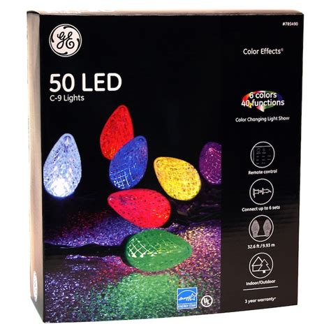 GE Color Effects 50-Count 32.67-ft Multi-Function Warm White Color Changing LED Christmas String ...