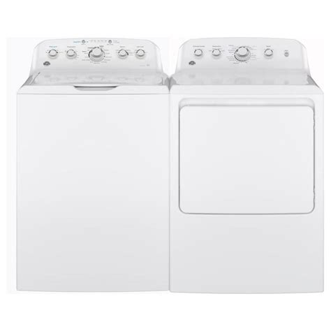 Shop GE High Efficiency 4.5-cu ft Top-Load Washer & Dryer Set in White at Lowes.com