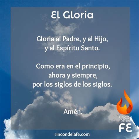 El gloria oración | Oraciones cristianas, Oracion gloria, Oraciones