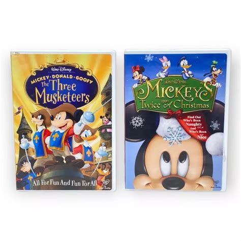 DISNEY DVD LOT The Three Musketeers - Mickey's Twice Upon A Christmas Rated G $9.39 - PicClick CA