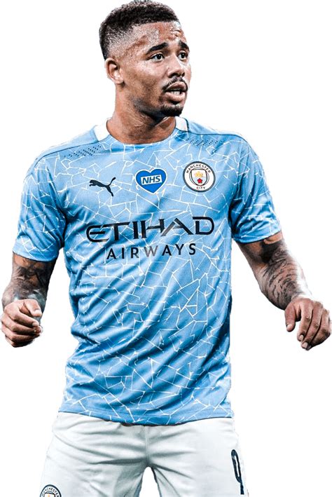 Gabriel Jesus Manchester City football render - FootyRenders