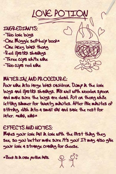 Love Potion Recipe by ChaosEmeraldHunter | Harry potter potions ...