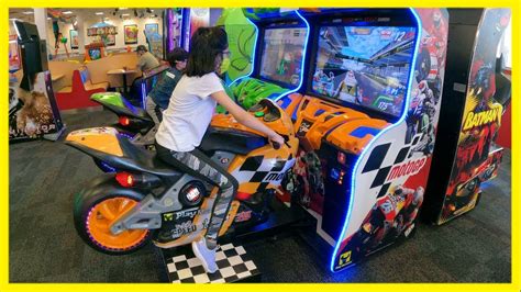 Playing a Bike Ride Game at Chucky Cheese - YouTube