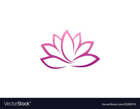 Abstract lotus flower logo Royalty Free Vector Image