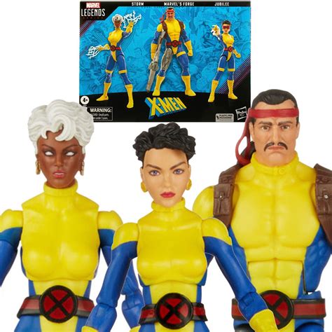 X-Men 60th Anniversary Marvel Legends Forge, Storm, and Jubilee 6-Inch ...