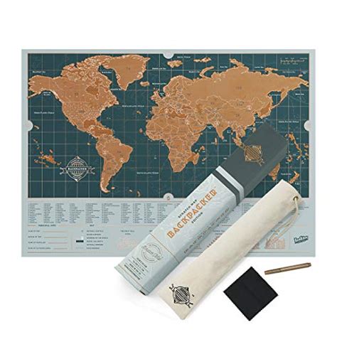 World Scratch Map Backpacker Edition – Personalized World Travel Map – Scratch Off Map ...