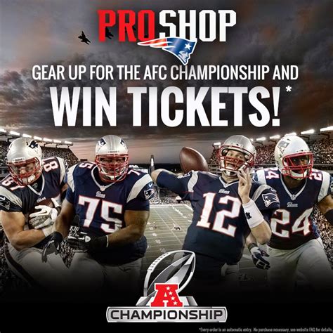 Patriots ProShop Blog: Win AFC Championship Game Tickets!