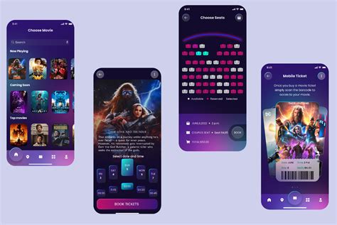 Movie Ticket Booking App Ui Template Download Psd - vrogue.co