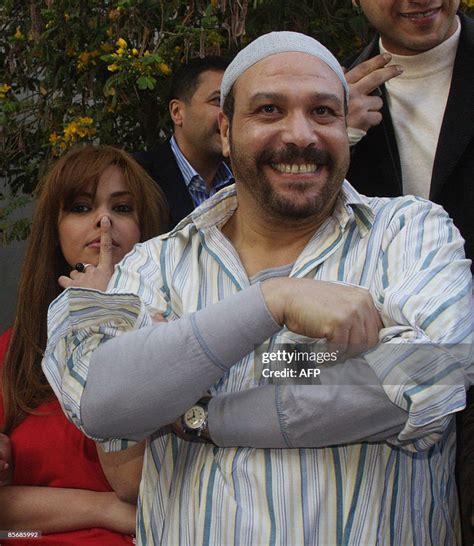 Egyptian actor Khaled Saleh poses for a picture, with actress Dalia... News Photo - Getty Images