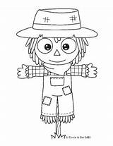 Scarecrow Coloring Page By Circle And Dot  Teachers Pay sketch template