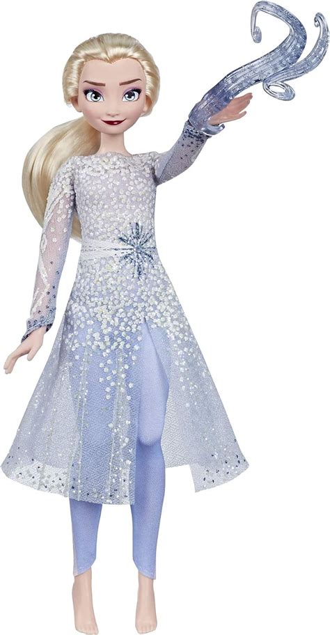 Hasbro Disney Frozen 2 - Elsa Potere di Ghiaccio, Fashion Doll con Luci ...