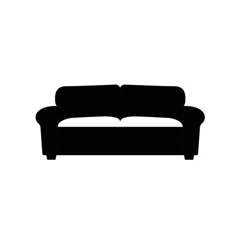 Sofa Silhouette. Black and White Icon Design Element on Isolated White Background 7798412 Vector ...