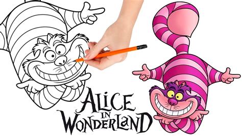 How to draw The Cheshire Cat - Alice in Wonderland