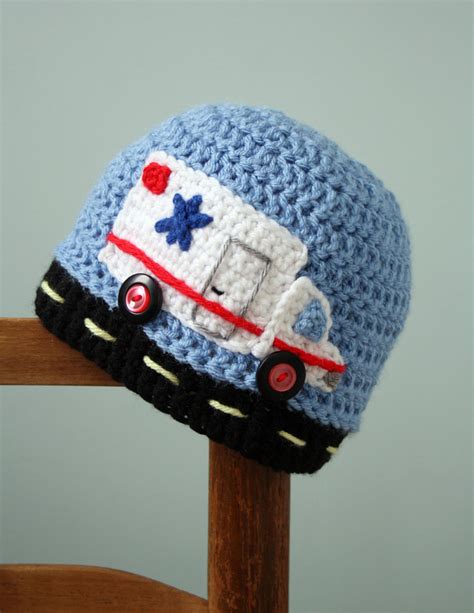 Ambulance Hat Rescue Truck Hat Paramedic Hat Crochet - Etsy