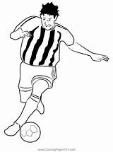 Coloring Pages Of Fotball Players sketch template