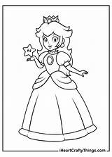 Princess Peach Coloring Page sketch template