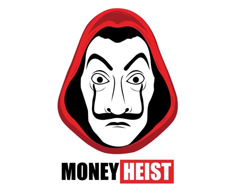 Money Heist Title With Dali Mask Clothes Red La Casa De Papel Design Graphic Netflix Film ...