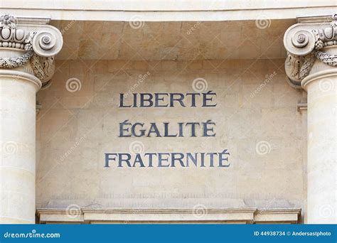 Liberty, Equality, And Fraternity Words, French Motto Stock Photo - Image: 44938734