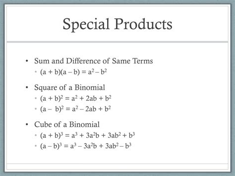 PPT - P.3 Polynomials and Special Products PowerPoint Presentation ...