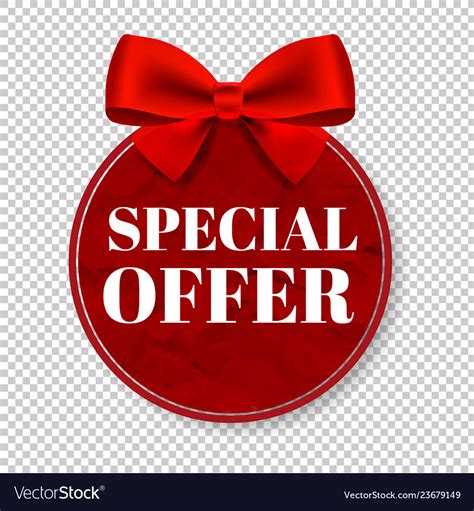 Special offer tag transparent background Vector Image