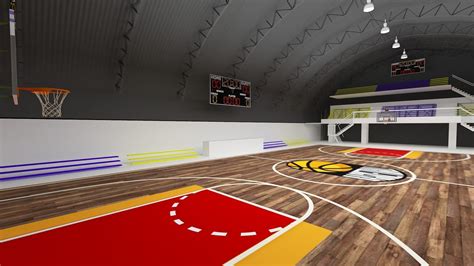 Basketball Gym Covered 3D model | CGTrader