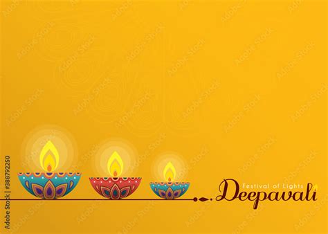 Deepavali or Diwali template or copy space. Beautiful burning diwali ...