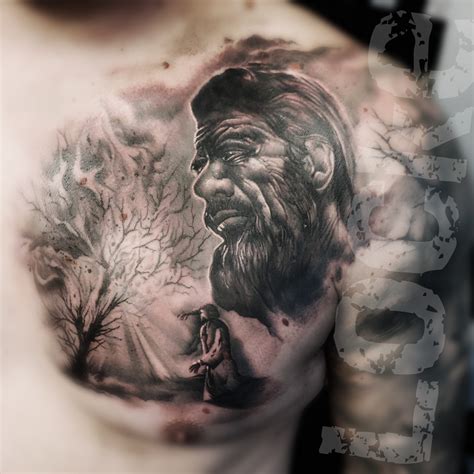 Locke Studios - Moses and the burning bush tattoo done by...