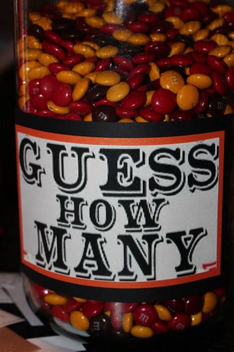 Halloween Party Game, "Guess How Many" M&M's in the jar | Halloween ...