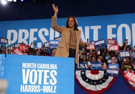 Kamala Harris and Donald Trump rally supporters in North Carolina on ...