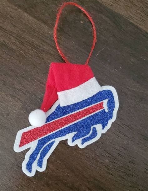 Buffalo Bills santa hat Christmas ornament | Etsy