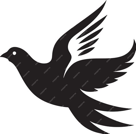 Premium Vector | Black dove vector logo with swoosh a dynamic and energetic design black dove ...