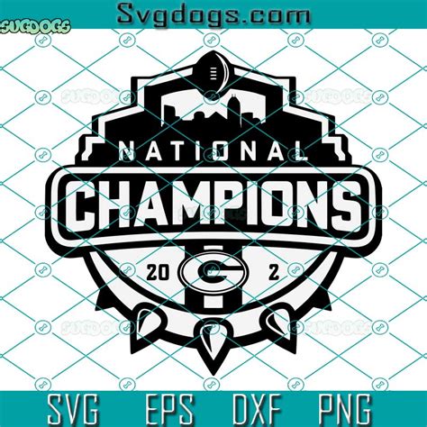 National Champions SVG, Go Dawgs SVG, Georgia Bulldogs SVG