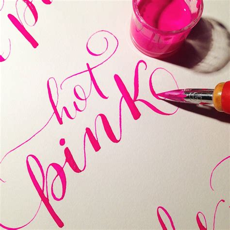 Hot Pink!💗 Calligraphy and Pointed Pen Art