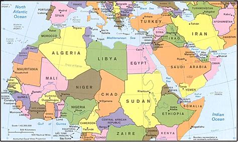 North Africa Map, Map of Northern Africa, Printable North Africa Map