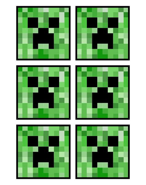 Printable Minecraft Creeper Face