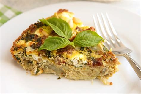 Artichoke, Sausage & Goat Cheese Egg Pie | Italian Food Forever