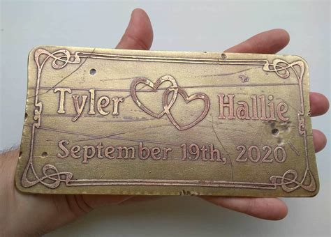 Custom Brass Copper Wedding Sign Personalized Engraved Rustic - Etsy