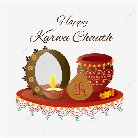 Happy Karwa Chauth Text Karva Wishes Pooja Thali Traditional Women Festival, Karwa Chauth, Happy ...