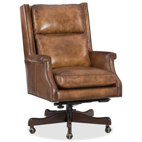 Hooker Furniture Beckett Traditional Home Office Swivel Chair with Nailhead Trim | Howell ...