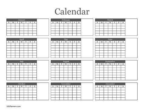 free printable calendars yearly calendar template calendar template - year calendar free ...