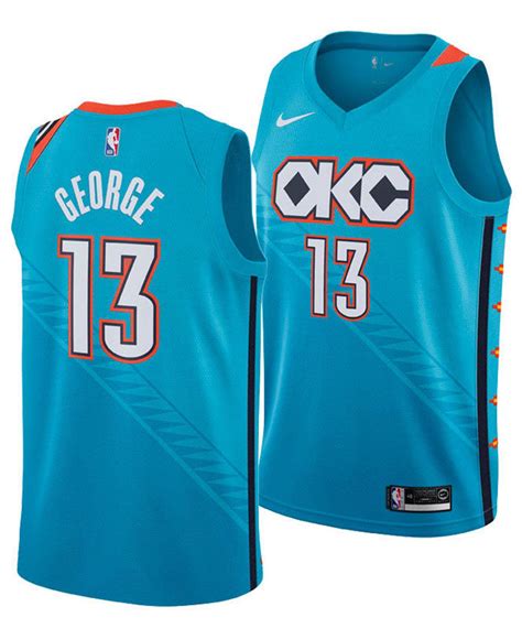 Nike Synthetic Paul George Oklahoma City Thunder City Swingman Jersey 2018 in Blue for Men - Lyst