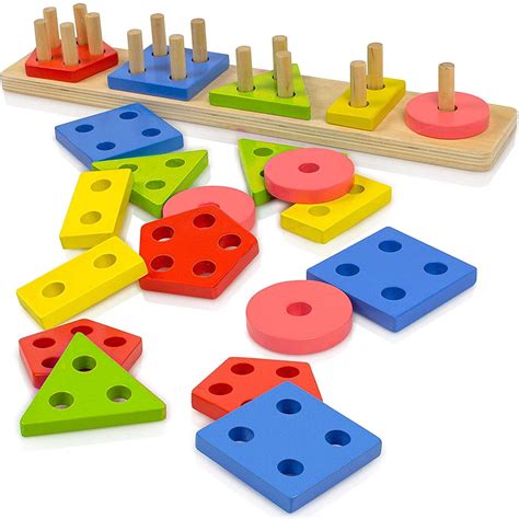 Wooden Educational Preschool Toddler Toys for 1 2 3 4 5 ...