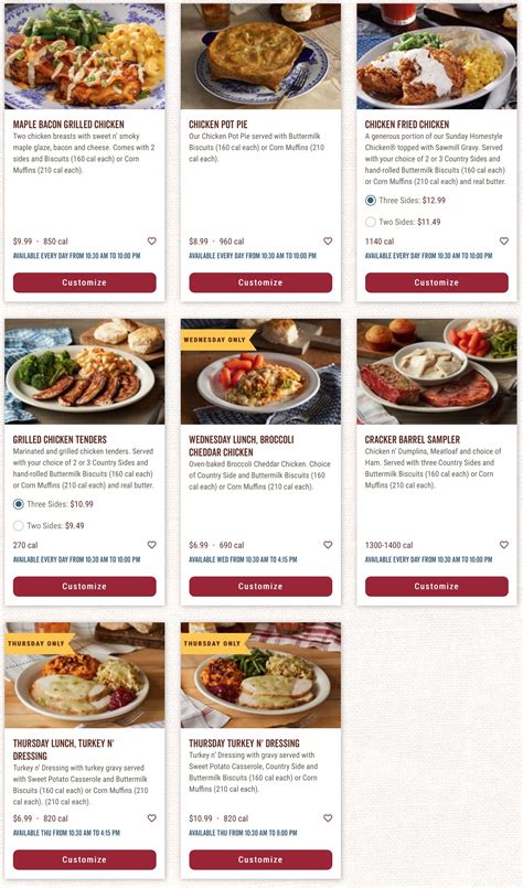 Cracker Barrel Dinner Menu 2024 With Prices - Viki Almeria